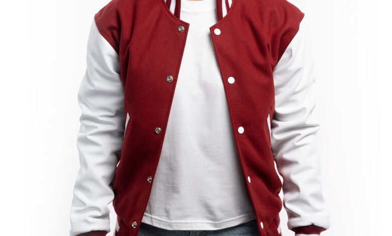 Shop the Trendy Bright White Leather Sleeves Letterman Jacket